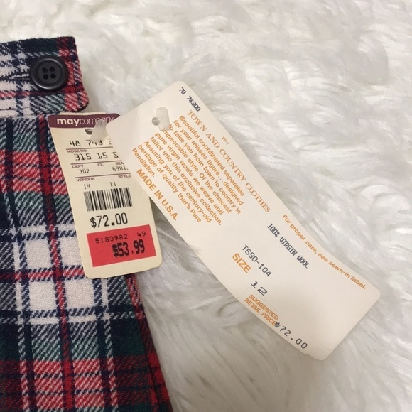 Vintage 70’s Pendleton Wool Plaid Macduff Tartan Skirt Sz 12 - Picture 6 of 11